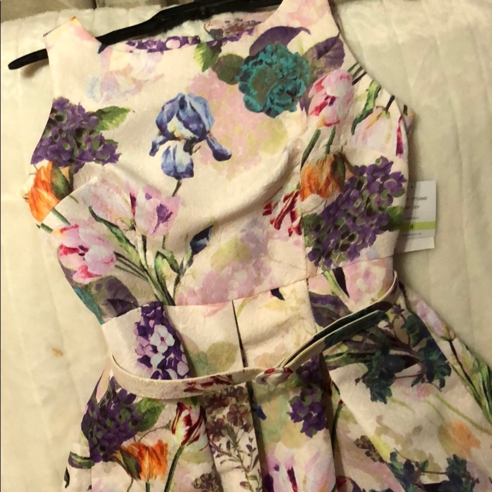 Danny & Nicole Flowered Dress absolutely beautiful - Picture 4 of 16